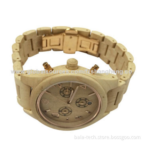 100% Eco-friendly good-quality natural wood watch with customized logo